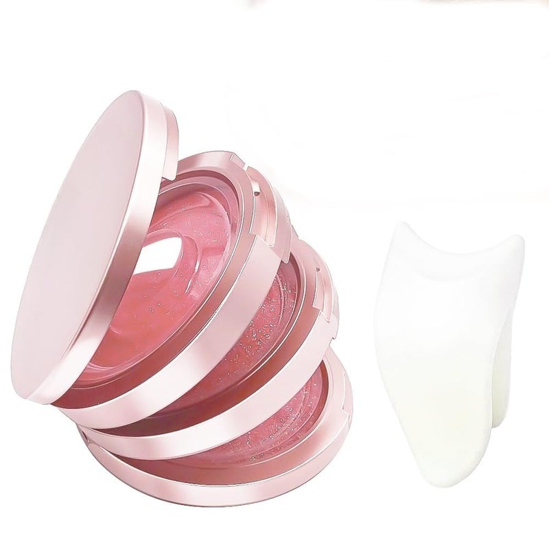 JYHi 3 Layers Eyelash Storege Box with Mirror Circle Eyelash Holder Case with Lashes Trays & New Lash Clip Applicator Eye Makeup Tool for Women Girls Travel Case Pink - Image 2