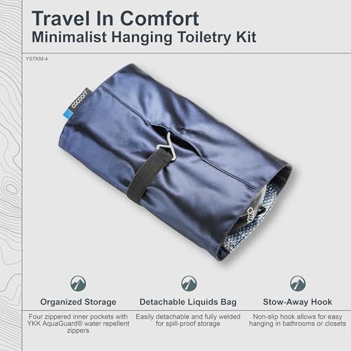 COCOON Premium Minimalist Hanging Toiletry Kit Laminated Silk Night Sky - Image 3