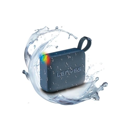 Lenyes S216 Bluetooth Pocket Speaker, 6W, IPX7 Waterproof, Deep Bass, 5Hr Playtime, TWS Stereo, Bluetooth 5.0, TF Card, Carry Strap, Compact and Lightweight, Blue - Image 1