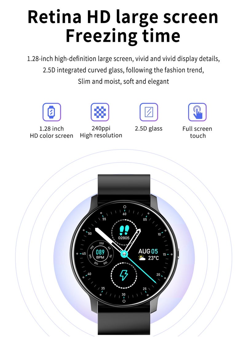 Generic - Smart Watch 1.28'' AMOLED Smart Watches for Men Women Smartwatch with Bluetooth Make/Answer Calls Fitness Modes and Sleep Modes Multi-app Message Reminder Multi Language 230 mAh - Image 1