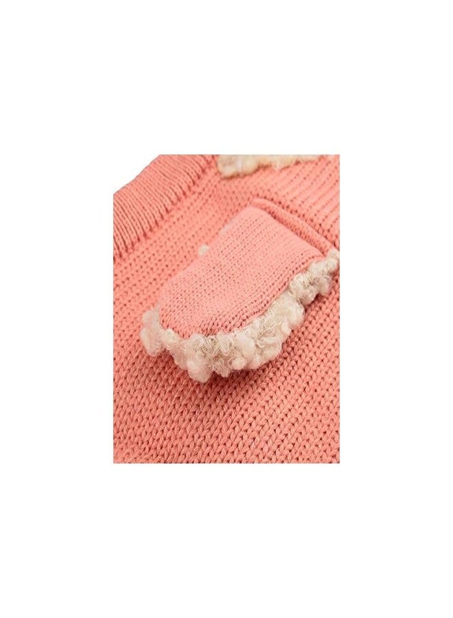 El Regalo Kids Winter Cap- Beanie Warm Hat Hooded Scarf Earflap Knitted Cap for Toddlers & Kids (2-7 Years Old) Pink - Image 5