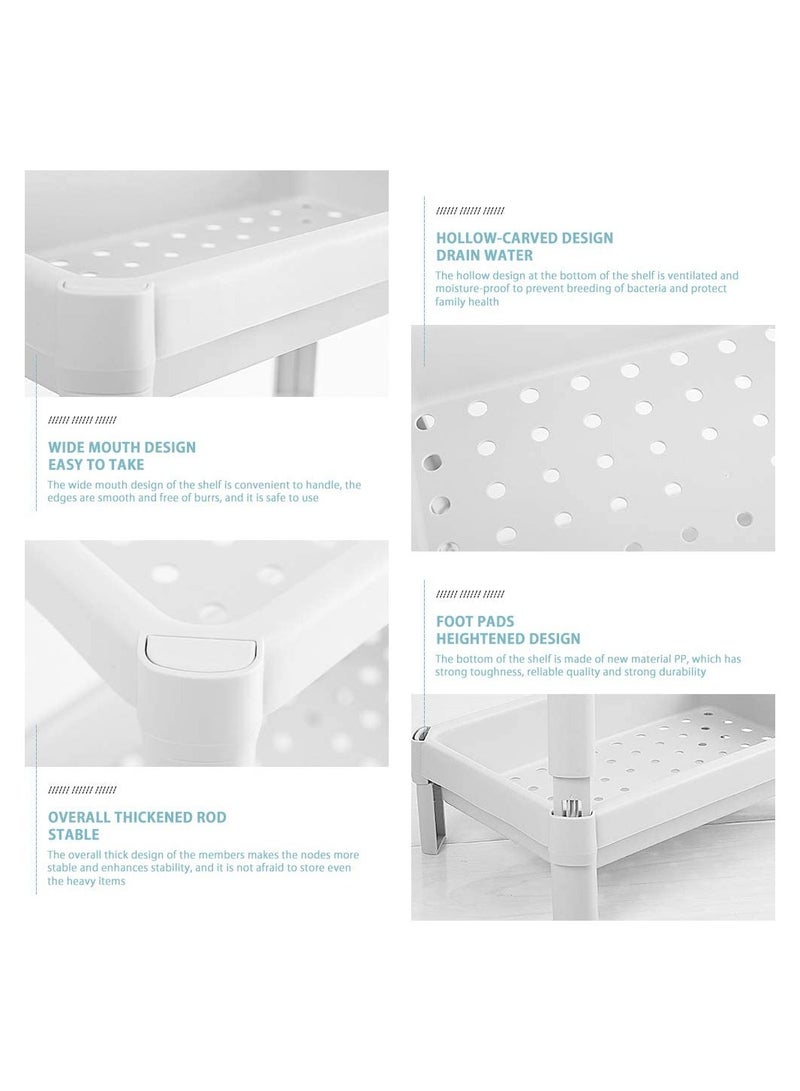 4 Tier Vesken Shower Caddy Corner Shelves Layer Shelving Unit Plastic Shelf For Kitchen Grocery Office Pantry Rack Library Study Room Bedroom Or Toilet Stock Items Storage