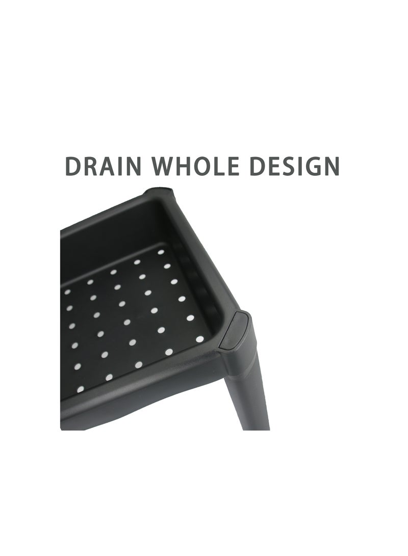 4 Tier Vesken Shower Caddy Corner Shelves Layer Shelving Unit Plastic Shelf For Kitchen Grocery Office Pantry Rack Library Study Room Bedroom Or Toilet Stock Items Storage