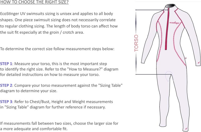 EcoStinger ® Women Full Body Cover Swimsuit Stinger Suit UPF50+ Chlorine Resistant Black Pink Stitch - Image 2