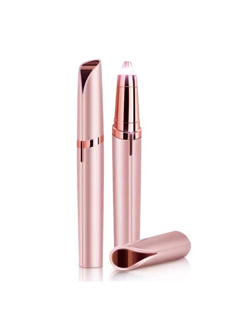 ماكينة إزالة شعر الحواجب الكهربائية مع ضوء LED للنساء، مزيل شعر الوجه بدون ألم لتشكيل الحواجب بدقة - Image 1