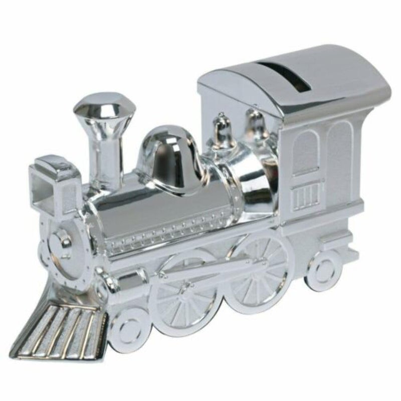 JULIANA The Juliana Collection Christening Gifts Boys Girls Silver Train Money Box 6289 135 x 85 x 55centimeters