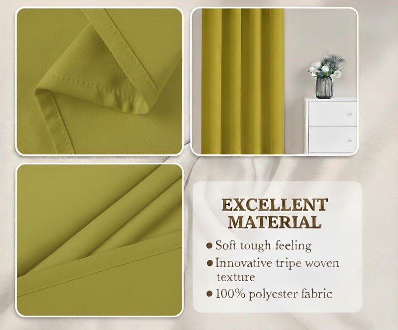 Amali Regal Dimout curtains with 16 Grommets in 2 panels Size (W132 x L 274cm) for living room Decor or bedroom window noise reduction and light blocking - Image 5