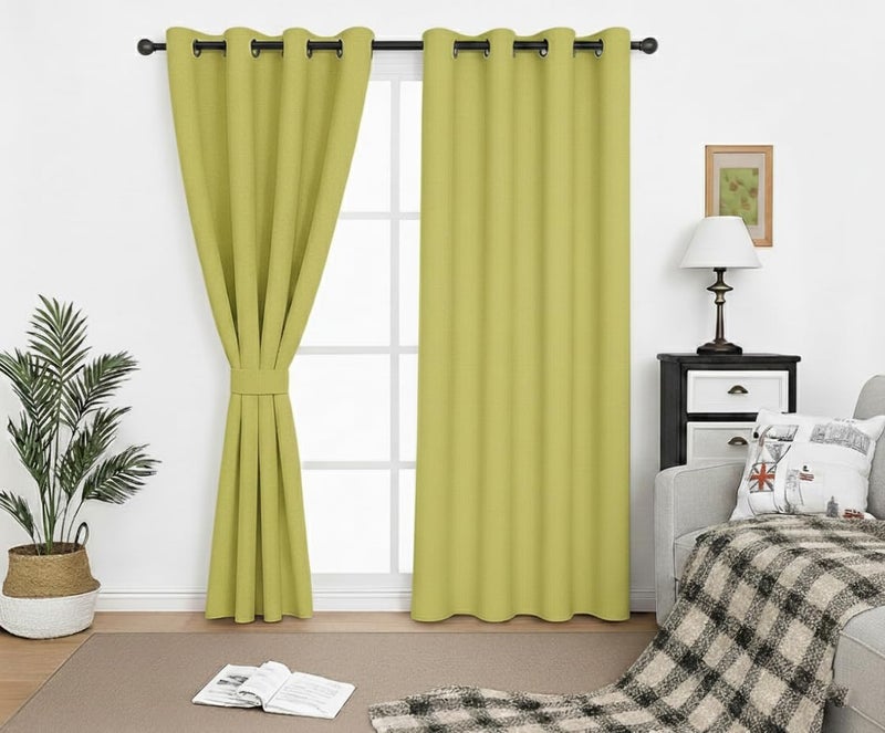 Amali Regal Dimout curtains with 16 Grommets in 2 panels Size (W132 x L 274cm) for living room Decor or bedroom window noise reduction and light blocking - Image 2