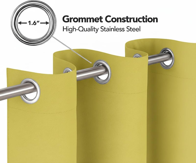 Amali Regal Dimout curtains with 16 Grommets in 2 panels Size (W132 x L 274cm) for living room Decor or bedroom window noise reduction and light blocking - Image 3