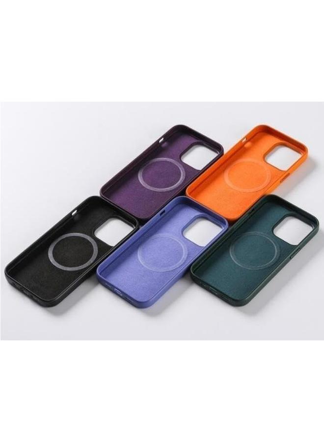 erorex Iphone 15 Pro Max Leather Case With Mag Safe Protective Cover Hard Pc Leather Magnetic Shockproof Cases Military Grade Anti Drop For Iphone 15 Pro Max Phone Case Blue - Image 3