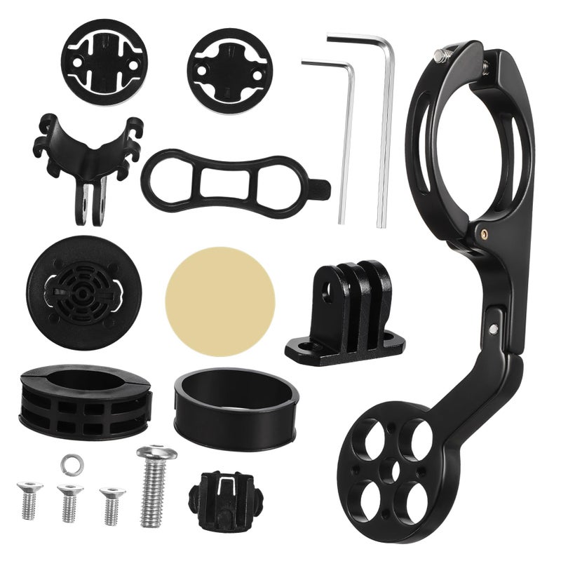 Bicycle Phone Mount Holder Extension Bracket for Speedometer GPS Black - Image 2