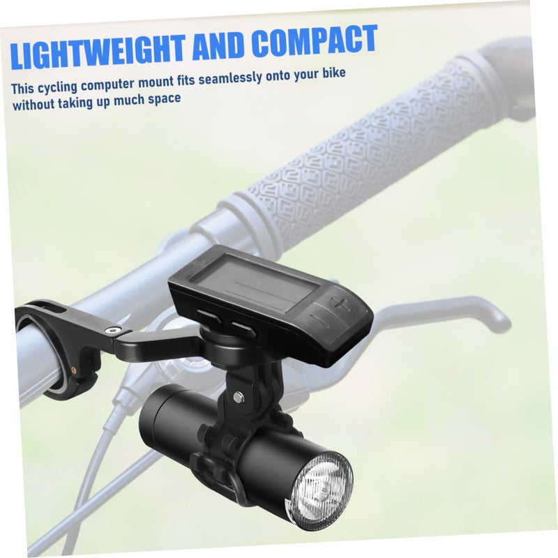 Bicycle Phone Mount Holder Extension Bracket for Speedometer GPS Black - Image 4