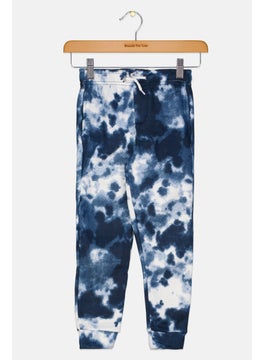 Originals by Brooklyn Cloth Kids Boy Drawstring Tie-Dye Jogger Pants, White  - Image 1