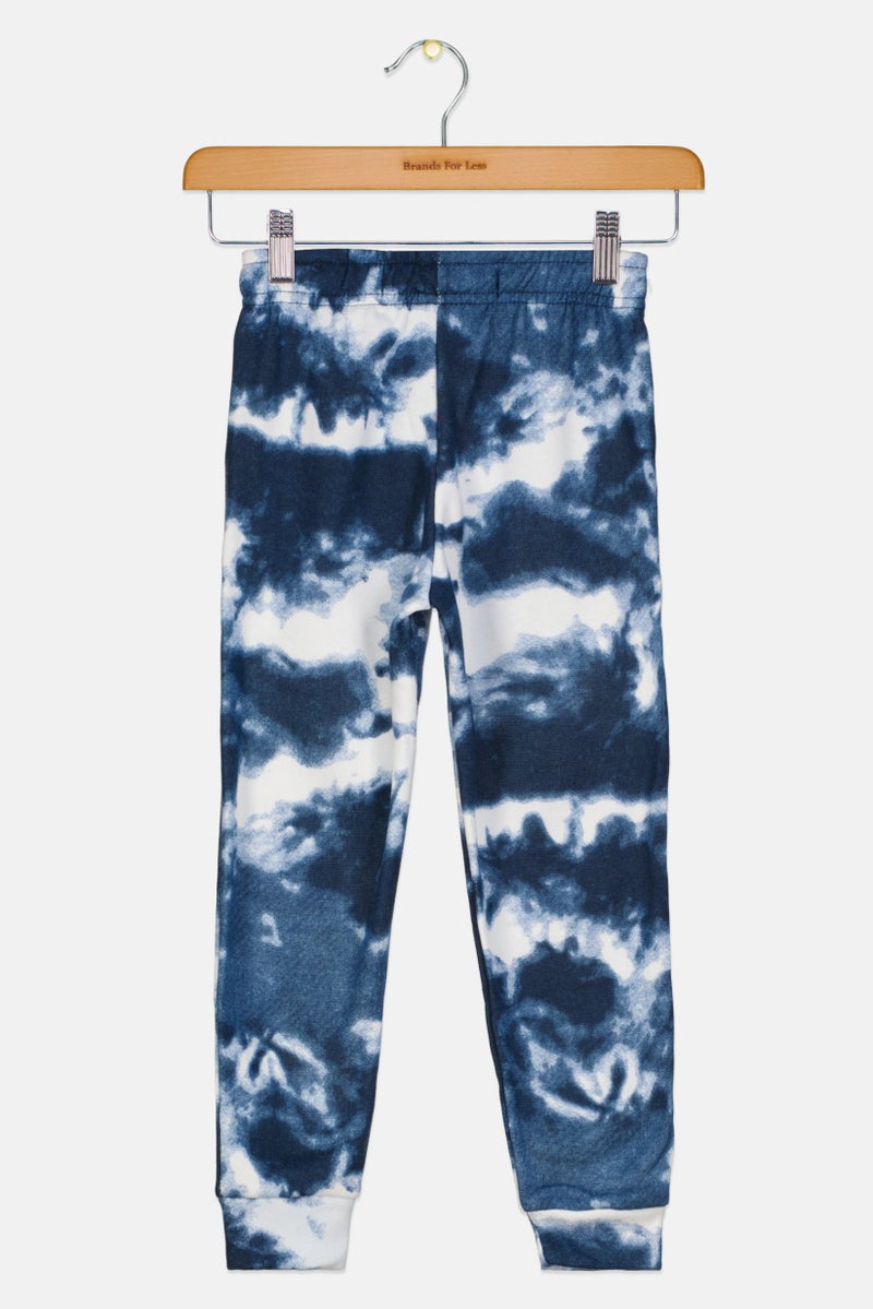Originals by Brooklyn Cloth Kids Boy Drawstring Tie-Dye Jogger Pants, White  - Image 2