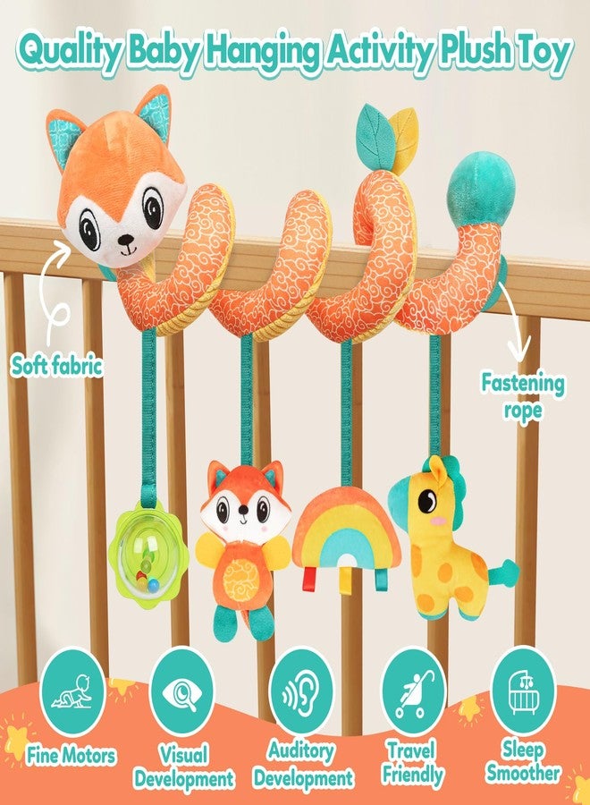 GKDOMS Baby Car Seat Toys Activity Stroller Toy for Boys Girls 0 3 6 9 10 12 Months, Spiral Hanging Plush Toys, Baby Shower Thank You Gifts - Image 4