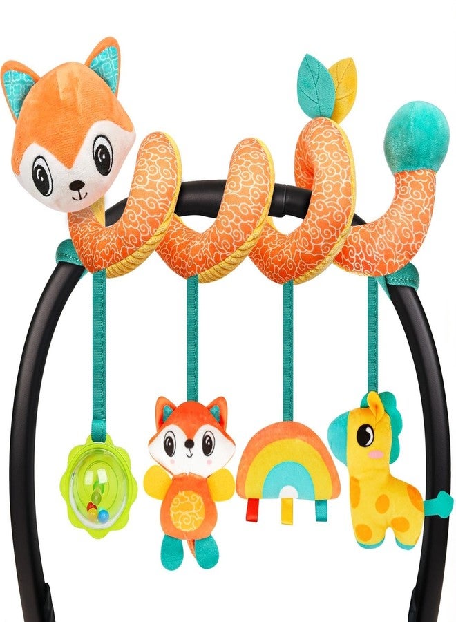 GKDOMS Baby Car Seat Toys Activity Stroller Toy for Boys Girls 0 3 6 9 10 12 Months, Spiral Hanging Plush Toys, Baby Shower Thank You Gifts - Image 1