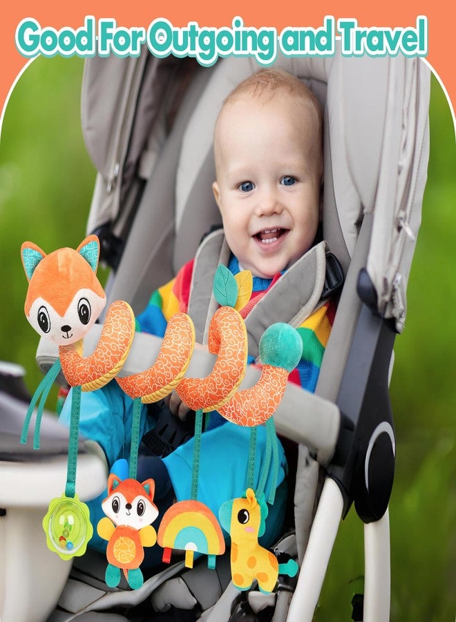 GKDOMS Baby Car Seat Toys Activity Stroller Toy for Boys Girls 0 3 6 9 10 12 Months, Spiral Hanging Plush Toys, Baby Shower Thank You Gifts - Image 5