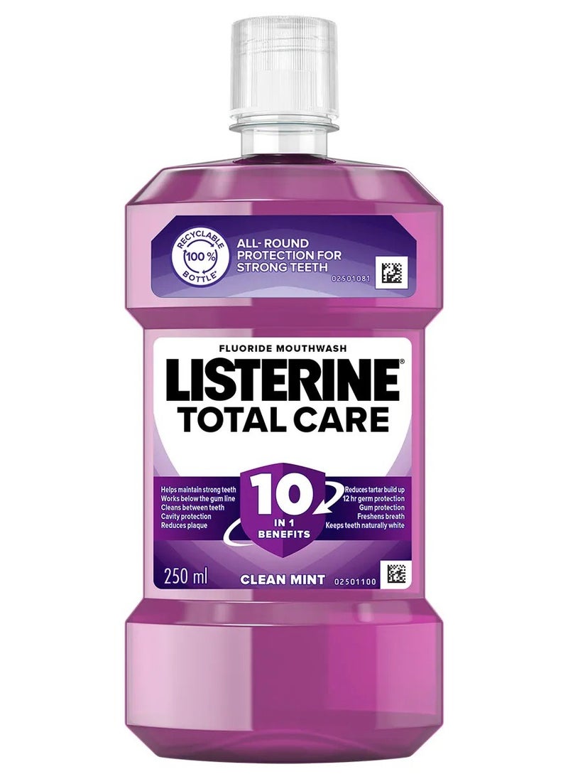 Listerine Mouthwash Total Care 10 In 1 Benefits Clean Mint - 250ml  - Image 1