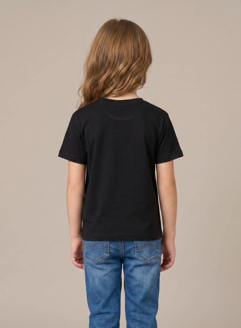 babyqlo Girls Chaos Queen Black T-Shirt - Image 2