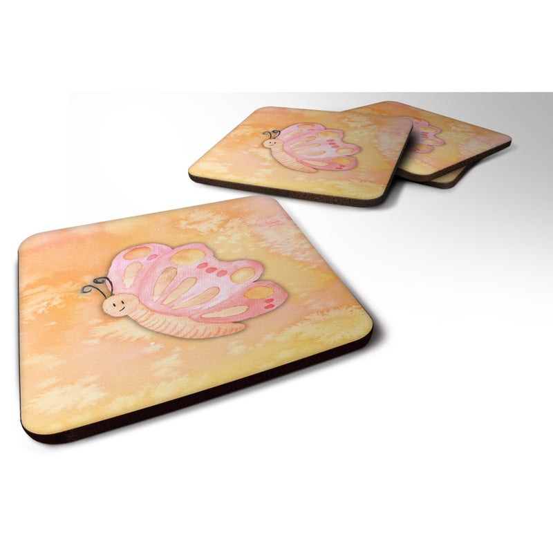 Caroline's Treasures ""Caroline's Treasures Butterfly Watercolor Decorative coasters  3.5  Multicolor"" 