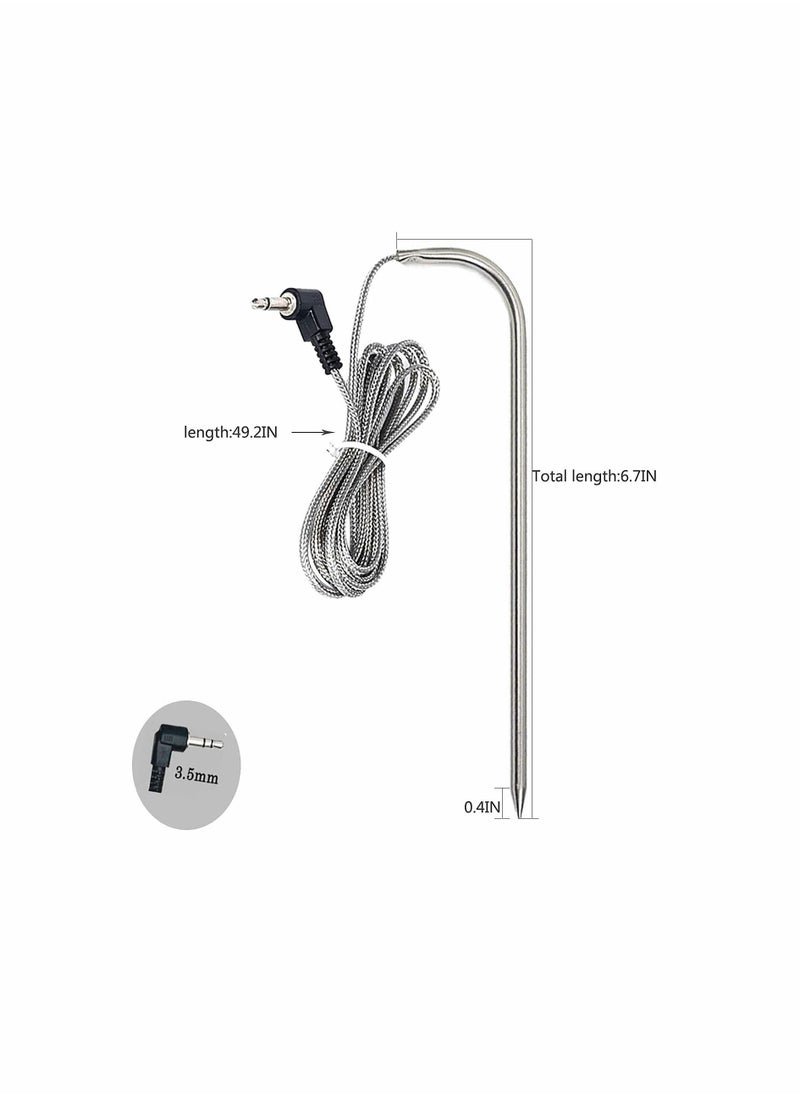 Replacement Meat Probe for Pit Boss Pellet Grill, Compatible with for Pit Boss Series Pellet Grill and Smoker, 3.5 mm Plug, 2 Waterproof Temperature Probes - Image 3