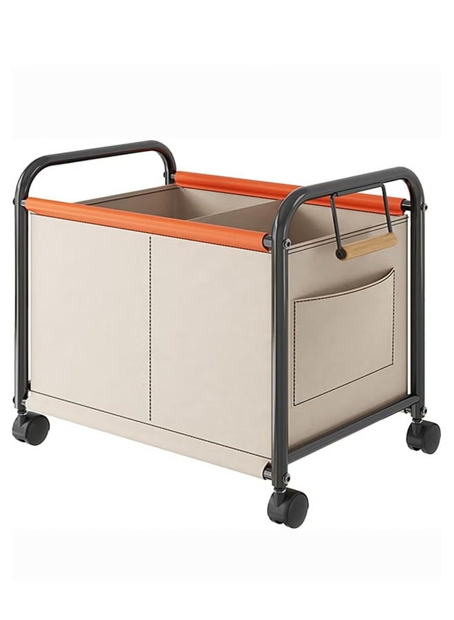 رفوف عربة للعب ، والوجبات الخفيفة ، والملابس ، والكتب ، وما إلى ذلك.، لعبة أشتات سلة التخزين رفوف ، غرف نوم ، غرف المعيشة ، مكاتب ، أربع عجلات سعة كبيرة اتسعت و المنقولة البيج الداكن - Image 1