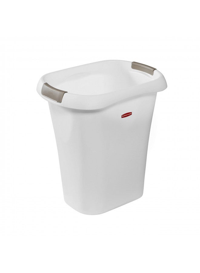 Rubbermaid Rubbermaid Open Top White ,Plastic, Waste Basket, 5.3 Gallon Trash Can, for Kitchen Home Office Use  - Image 1