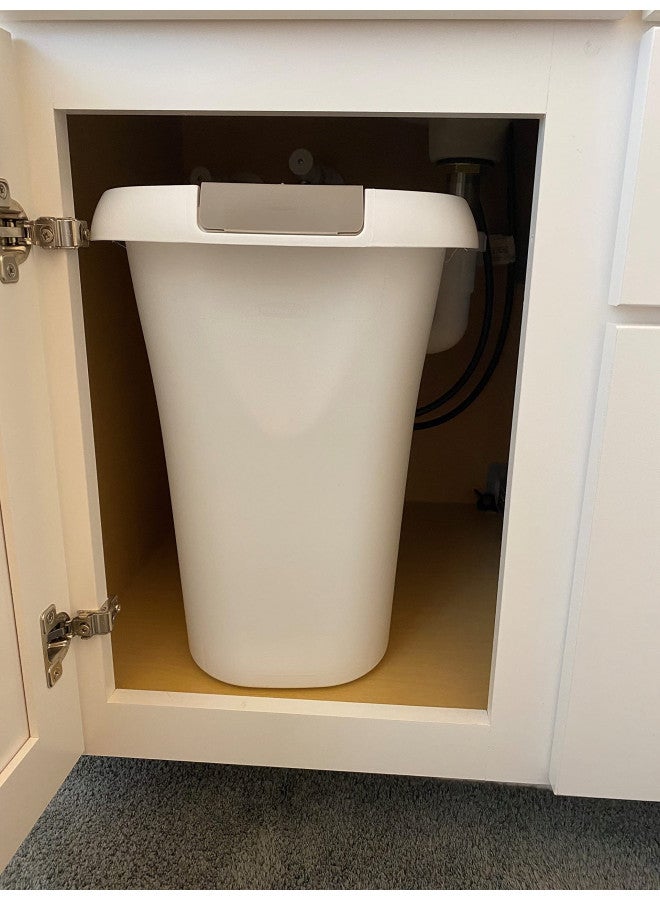 Rubbermaid Rubbermaid Open Top White ,Plastic, Waste Basket, 5.3 Gallon Trash Can, for Kitchen Home Office Use  - Image 4