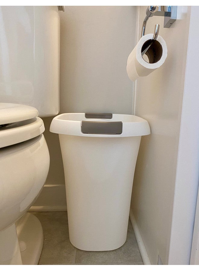 Rubbermaid Rubbermaid Open Top White ,Plastic, Waste Basket, 5.3 Gallon Trash Can, for Kitchen Home Office Use  - Image 3