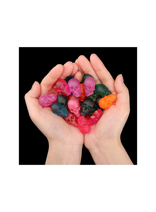 S-TOP Gummy Skull Silicone Candy Molds, 2 Pack Mini Skull Gummie Chocolate Molds with Dropper for Halloween Gummies, Candies, Jello, Chocolate - Image 2