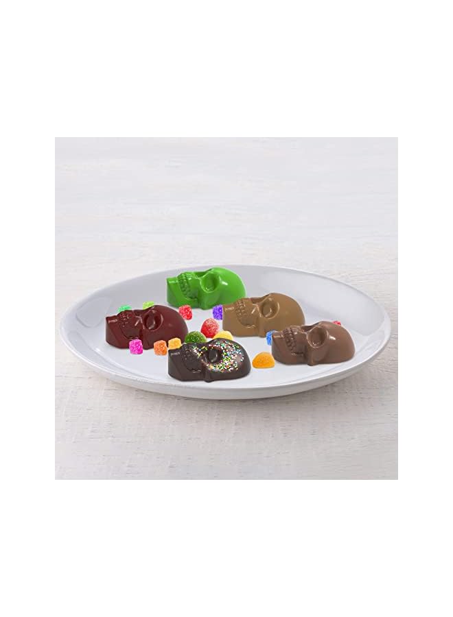 S-TOP Gummy Skull Silicone Candy Molds, 2 Pack Mini Skull Gummie Chocolate Molds with Dropper for Halloween Gummies, Candies, Jello, Chocolate - Image 3