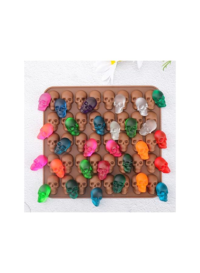 S-TOP Gummy Skull Silicone Candy Molds, 2 Pack Mini Skull Gummie Chocolate Molds with Dropper for Halloween Gummies, Candies, Jello, Chocolate - Image 5