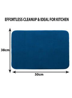 Kuber Industries Kuber Industries Dish Dry Mat | Microfiber Drying Mat | Reversible Kitchen Drying Mat | Absorbent Mat | Kitchen Dish Dry Mat | 38x50 | Pack of 2 | Blue & Maroon  - Image 3