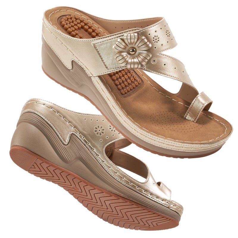 FUDYNMALC Sandals Women Wedge Shoes Comfortable Womens Orthopedic Sandal Dressy Summer Flip Flops Fashion Walking Wedges with Adjustable