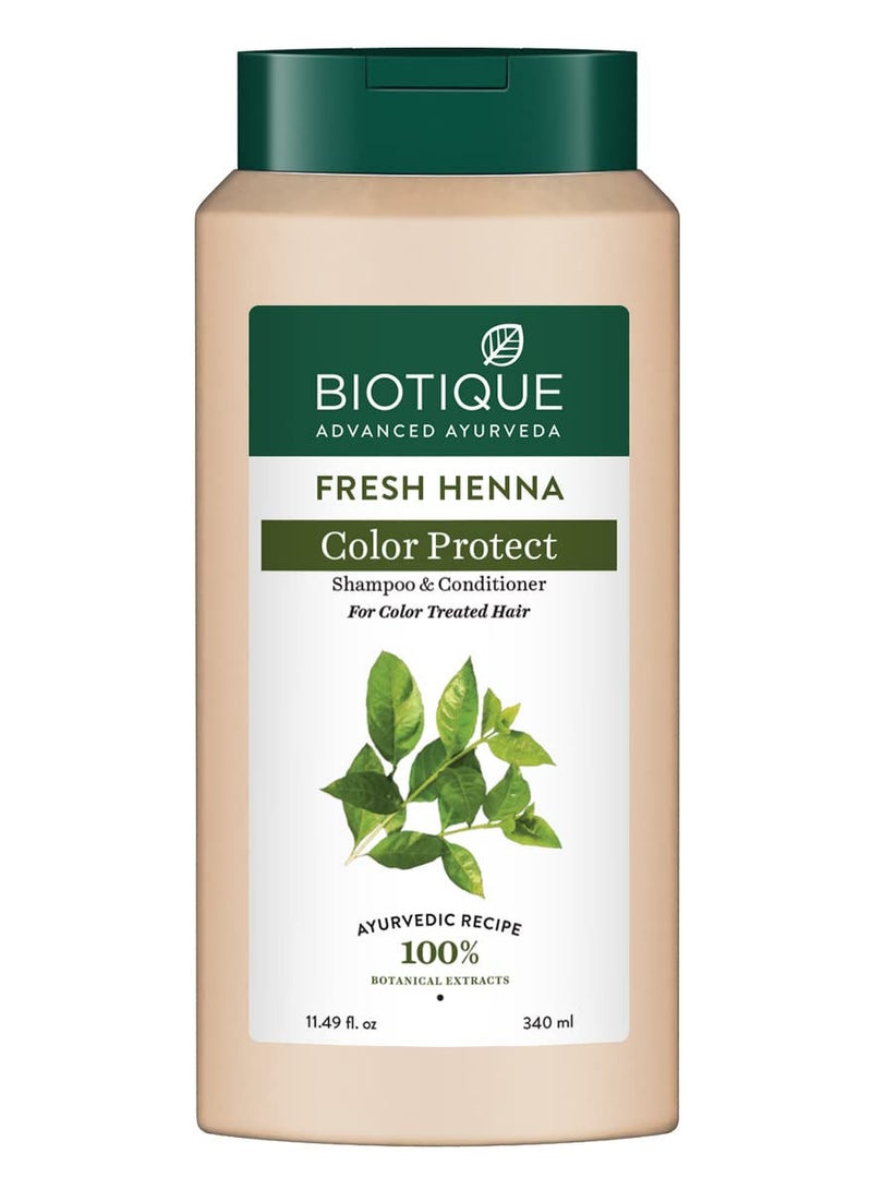بيوتيك Biotique Fresh Henna Color Protect شامبو وبلسم ، 340 مل - Image 1