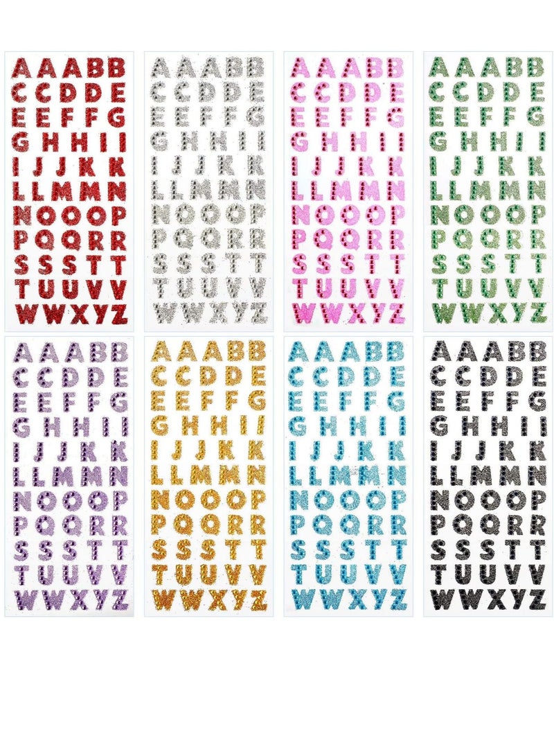 FengSVMA 8 Sheets Letter Sticker, Colorful Gift Alphabet Sticker Self Adhesive Letter - Image 1