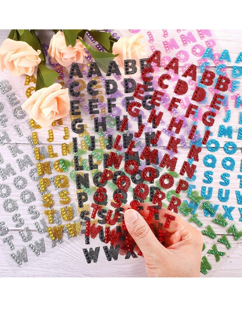 FengSVMA 8 Sheets Letter Sticker, Colorful Gift Alphabet Sticker Self Adhesive Letter - Image 3