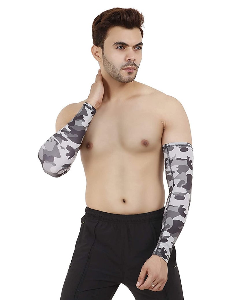 WMX Men and women Sun protection cotton arm sleeve Unisex summer, Winter arm protective Sports cricket, Football rider, Gym sleeves elbow Full cover - Image 4