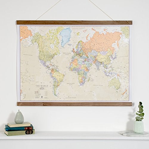 Maps International World Map Classic Style - Front Sheet Lamination - Cartographic Detail (A1 23 (h) x 33 (w) inches) - Image 2