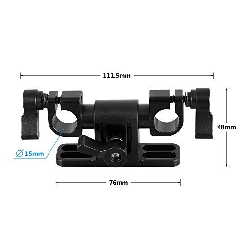 CAMVATE 360 Swivel Adjustable 15mm Dual Rod Clamp for Camera Shoulder Rig 2192 - Image 3