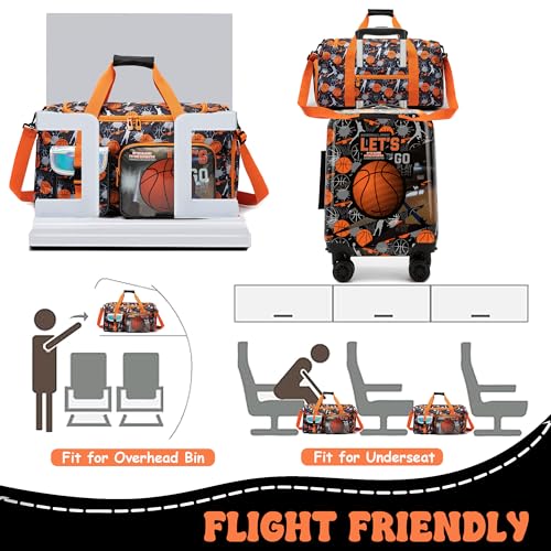 Inprof Kid's Luggage Set 3 Piece Suitcase Set 16" Hardside Luggage with Spinner Wheels Girls Boys Carry on Toddler Suitcase with Travel Duffle Bag Airline Approved - Image 3
