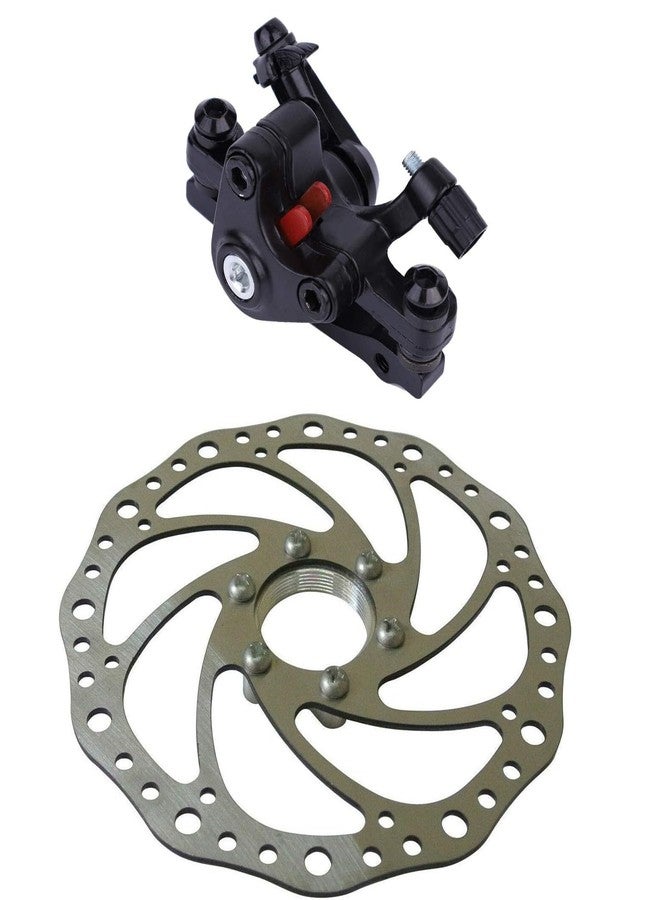 CYBIC Bicycle Disc Brake Set, Black Metal Caliper with Rotor Plate, Mechanical Brake System for Bikes - Image 1