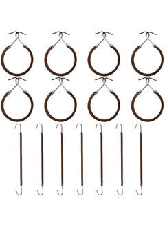 Hotop 15 Pieces Elastic Hook Hair Tie Styling Ponytail Holder Hooks Cord for Curly Long HairBrown 