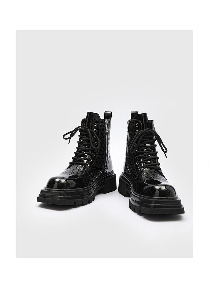 Warrior New Youth Fashion Thick Sole High Top Boots - Image 2