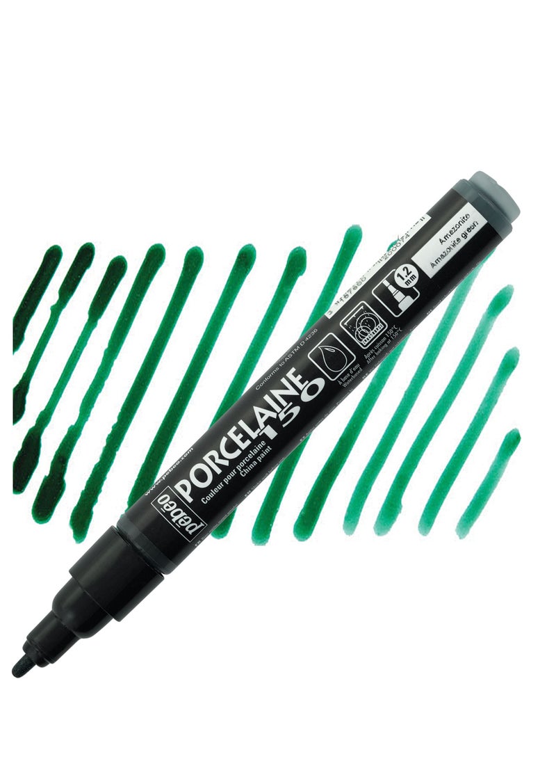 Pebeo Porcelaine 150 Ceramic Paint Markers 1.2mm Amazonite Green - Image 1