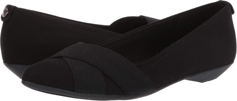 Anne Klein Women's Oalise Ballet Flat - Black/Black, 40 EU - Image 2