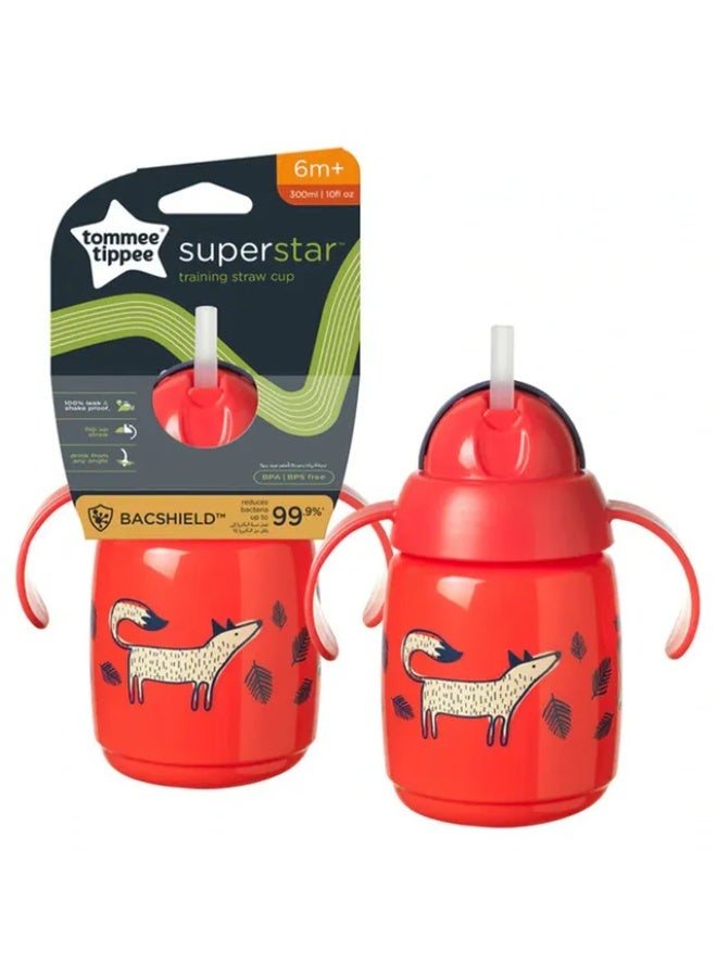 Tommee Tippee UK Tommee Tippee - Superstar Training Straw Cup 300ml - Red