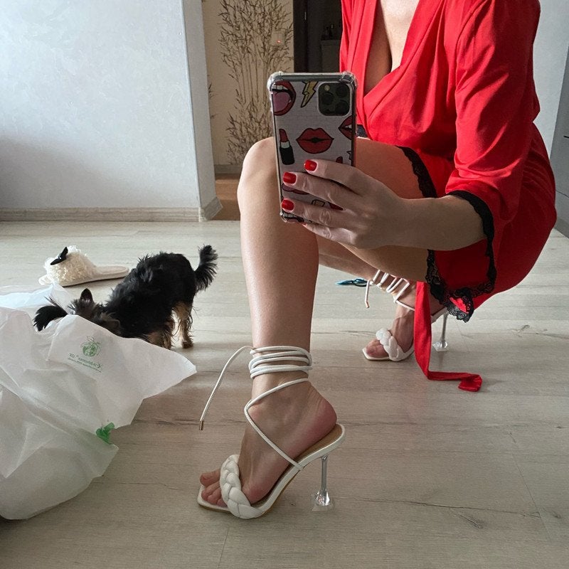 2021 New Wish African Plus Size Strap Wine Glass Heel Fashion Catwalk Women'S High Heel Sandals Heels - Image 5