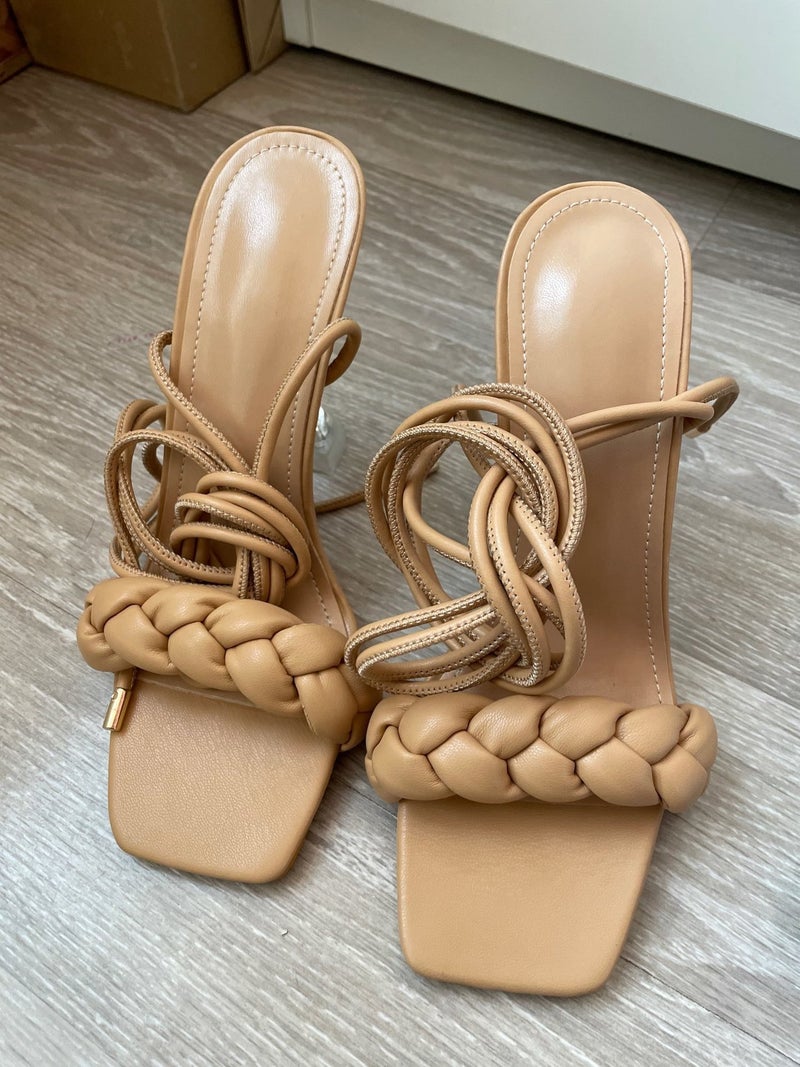 2021 New Wish African Plus Size Strap Wine Glass Heel Fashion Catwalk Women'S High Heel Sandals Heels - Image 1