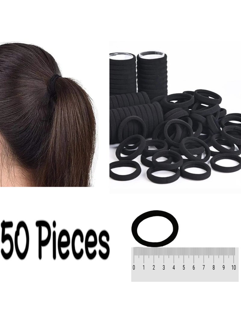 A set of 50 women's hair bands( 3-4cm) - Image 1